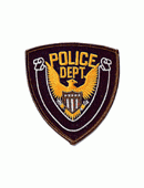 Police Dept. Gold Eagle, Brown Background