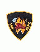 Fire Dept., Flames/Helmet/Picket Ladder
