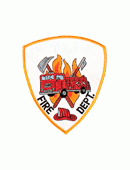 Fire Dept., Flames/Truck/Picket Ladder