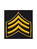 Embroidered Collar Insignia – 3 Chevrons (Sergeant)