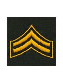Embroidered Collar Insignia – 2 Chevrons (Corporal)