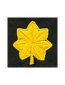 Embroidered Collar Insignia – Oak Leaves (Major)