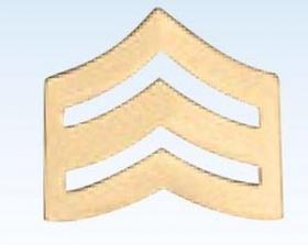 1" Police Chevrons Insignia Sergeant Gold Finish