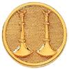 2 Fire Bugles Parallel (Captain) Hat Badge