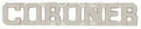 3/8" CORONER Cut Out Letter Collar Insignia Silver Finish