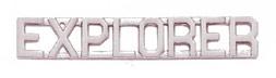 3/8" EXPLORER Cut Out Letter Collar Insignia Silver Finish