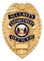 Blackinton Stock Badge - Security Enforcement Officer in gold finish