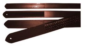 Boston Leather Cordovan Basketweave 1 1/2" Velcro Tip Inner Belt