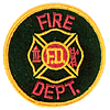 Fire Dept. Round Cap Emblem