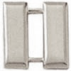 Police Collar Insignia - Captain Bars Silver Finish