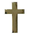 Police Collar Insignia - Chaplain Cross Gold Finish