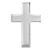 Police Collar Insignia - Chaplain Cross Silver Finish