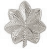 Police Collar Insignia - Oak Leaves Silver Finish