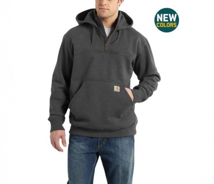 Carhartt Rain Defender Paxton Heavyweight Hooded Zip Mock Sweatshirt ...